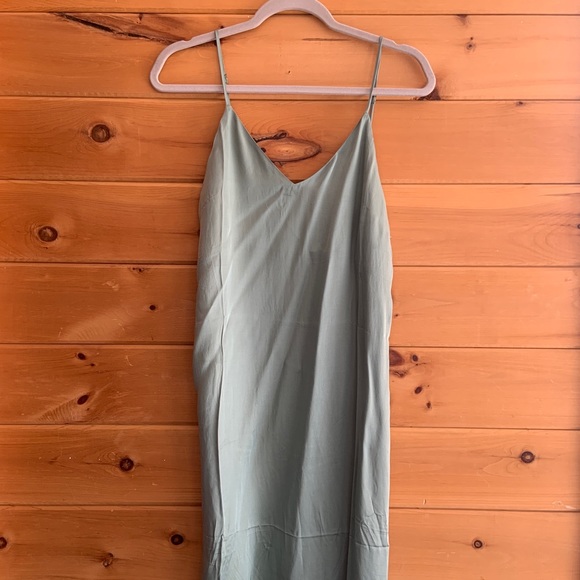 Green Slip Dress - Picture 2 of 3